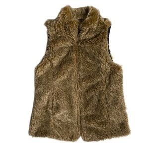 Zara Girls Faux Fur Vest size 11/12, brown